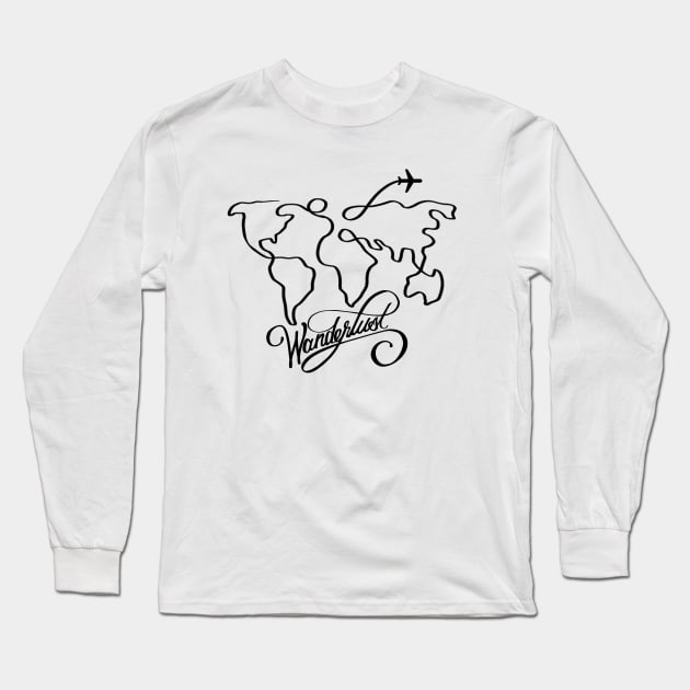 Wanderlust Long Sleeve T-Shirt by TheBadgersBoutique